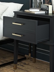 CosmoLiving Black Westerleigh 1 Draw Side Table - Image 3 of 6