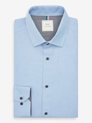 Navy Blue Regular Fit Single Cuff Shirts 3 Pack - Image 3 of 10