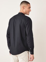 Black Grandad Collar Shirt - Image 2 of 8