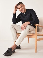 Black Grandad Collar Shirt - Image 3 of 8