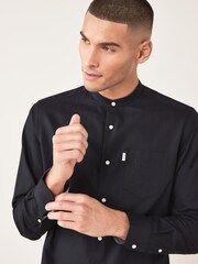 Black Grandad Collar Shirt - Image 4 of 8