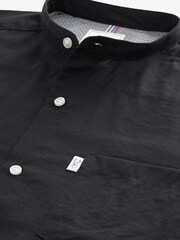 Black Grandad Collar Shirt - Image 7 of 8