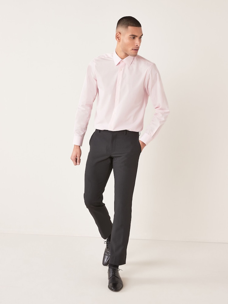 White/Blue/Pink Regular Fit Easy Care Single Cuff Oxford Shirts 3 Pack - Image 2 of 15