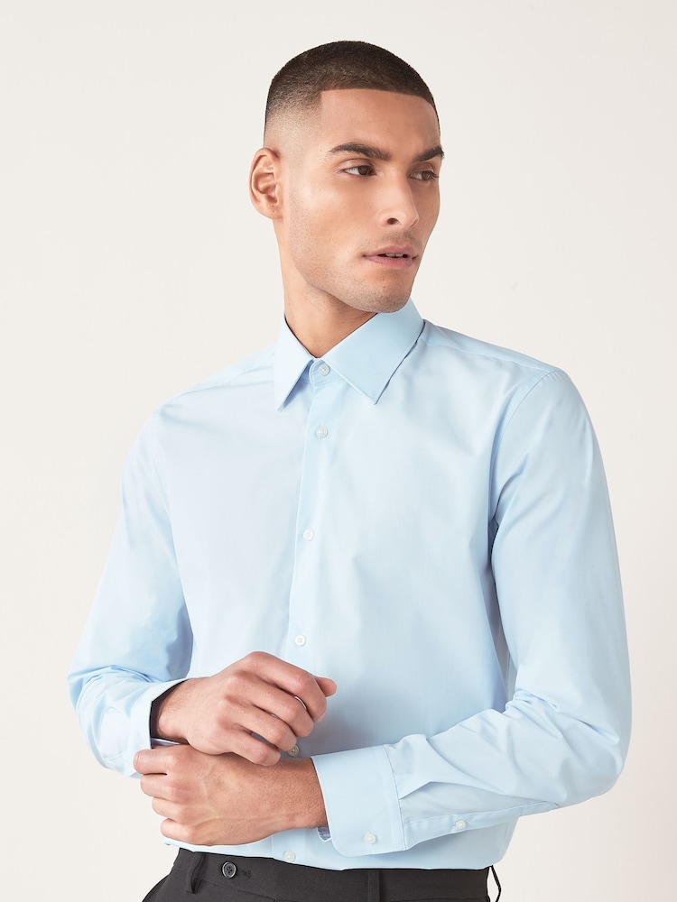 Wit/blauw/roze - Normale Pasvorm - Onderhoudsvriendelijke Oxford-overhemden met enkele manchetten, set van 3 - Image 6 of 15