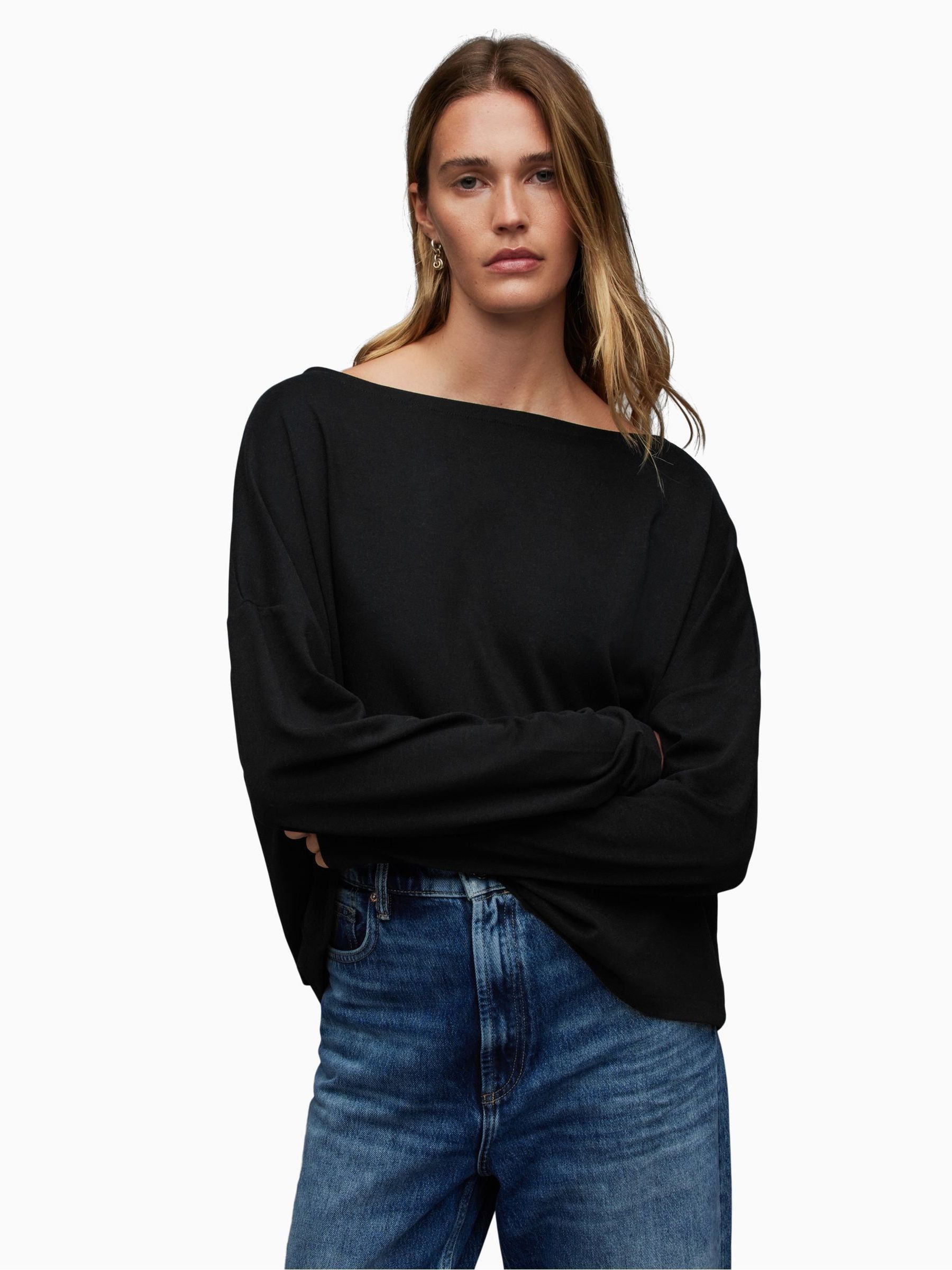 Buy AllSaints Black Off The Shoulder Rita Top from Next USA