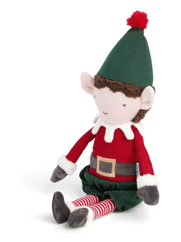 Mamas & Papas Red Christmas Soft Toy Elf - Image 2 of 3