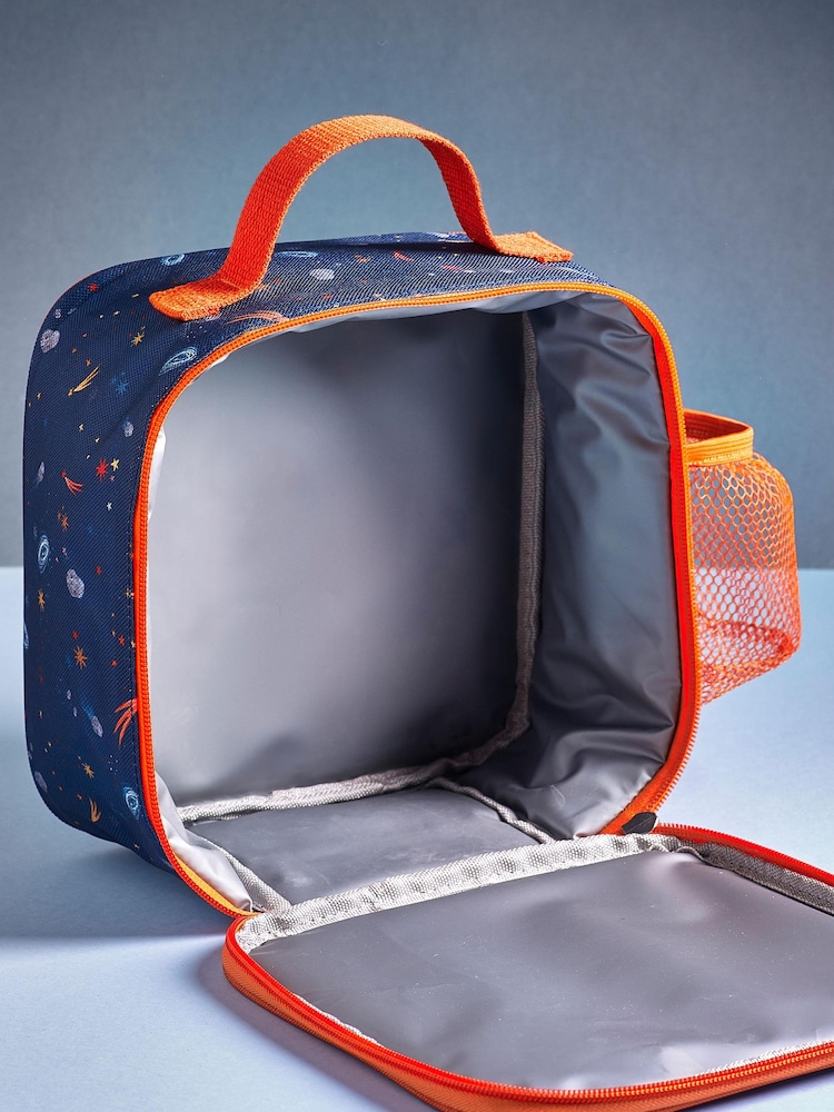 Navy Blue Space Lunch Bag And Water Bottle - Image 2 of 4