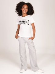 Pineapple Grey Wide Leg Cargo Joggers - Image 3 of 7