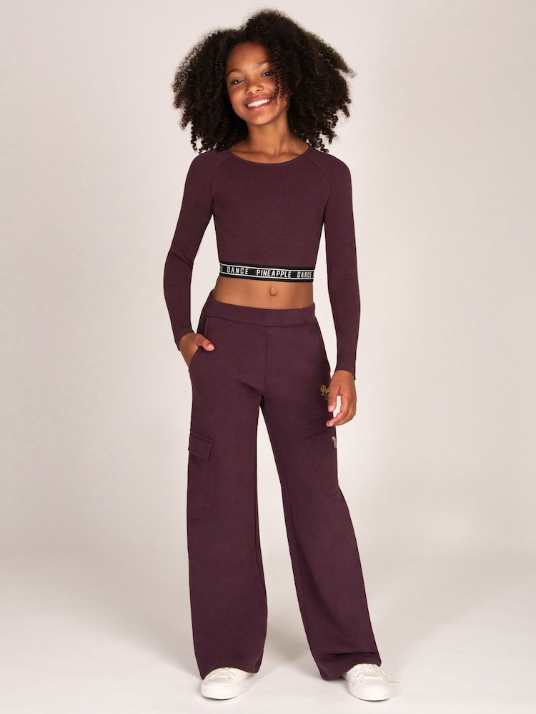 Pineapple Brown Wide Leg Cargo Joggers - Image 2 of 5 Pineapple Brown Wide Leg Cargo Joggers - Image 2 of 5