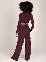 Pineapple Brown Wide Leg Cargo Joggers - Image 4 of 5