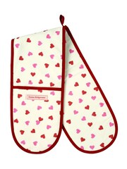 Emma Bridgewater Cream Pink Hearts 100% Cotton Oven Glove & Tea Towel - Image 4 of 4