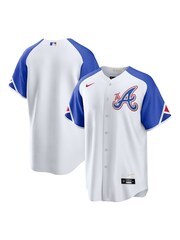 Fanatics MLB Atlanta Braves Official Replica City Connect White Jersey - Image 1 of 3