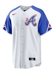 Fanatics MLB Atlanta Braves Official Replica City Connect White Jersey - Image 2 of 3
