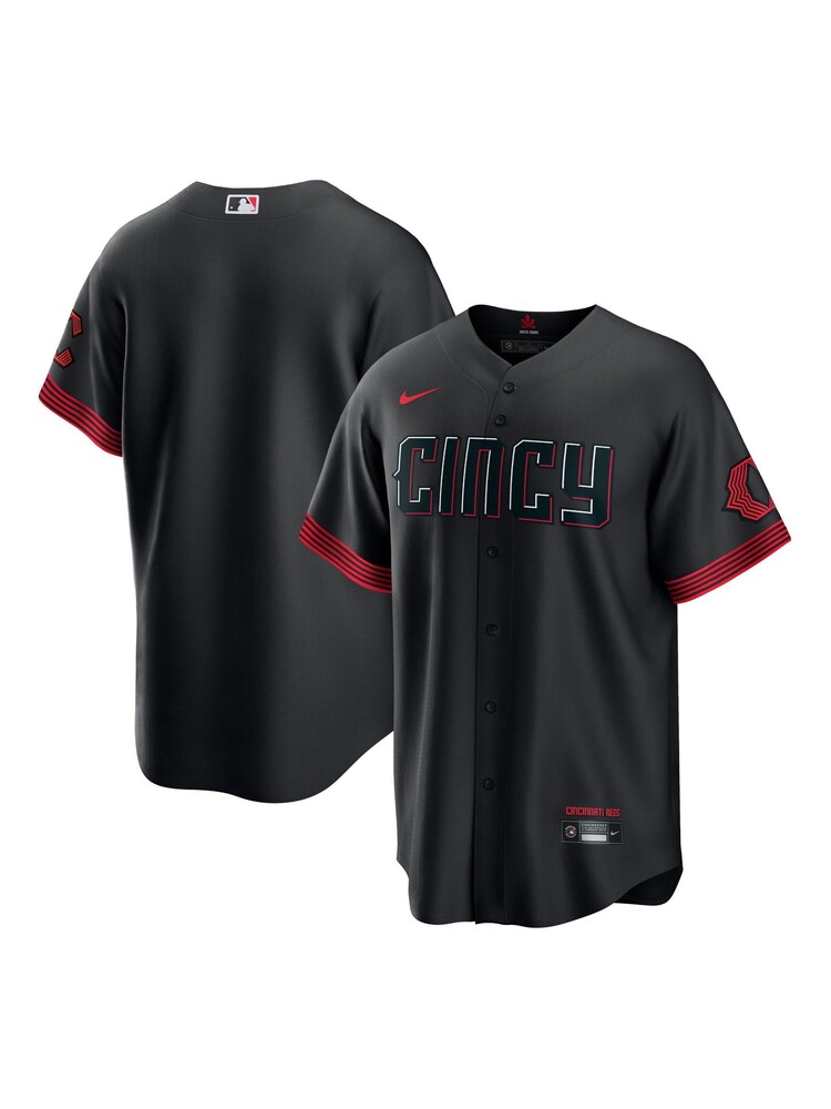 Fanatics MLB Cincinnati Reds Official Replica City Connect Black Jersey - Image 1 of 3