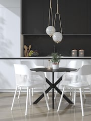 CosmoLiving White Camelo Dining Chairs Set of 2 - Image 3 of 4