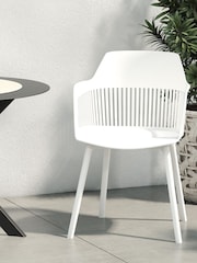 CosmoLiving White Camelo Dining Chairs Set of 2 - Image 4 of 4