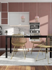 CosmoLiving Gold Astrid Wire Metal Dining Chair - Image 2 of 4