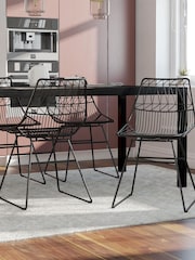 CosmoLiving Black Astrid Wire Metal Dining Chair - Image 1 of 4