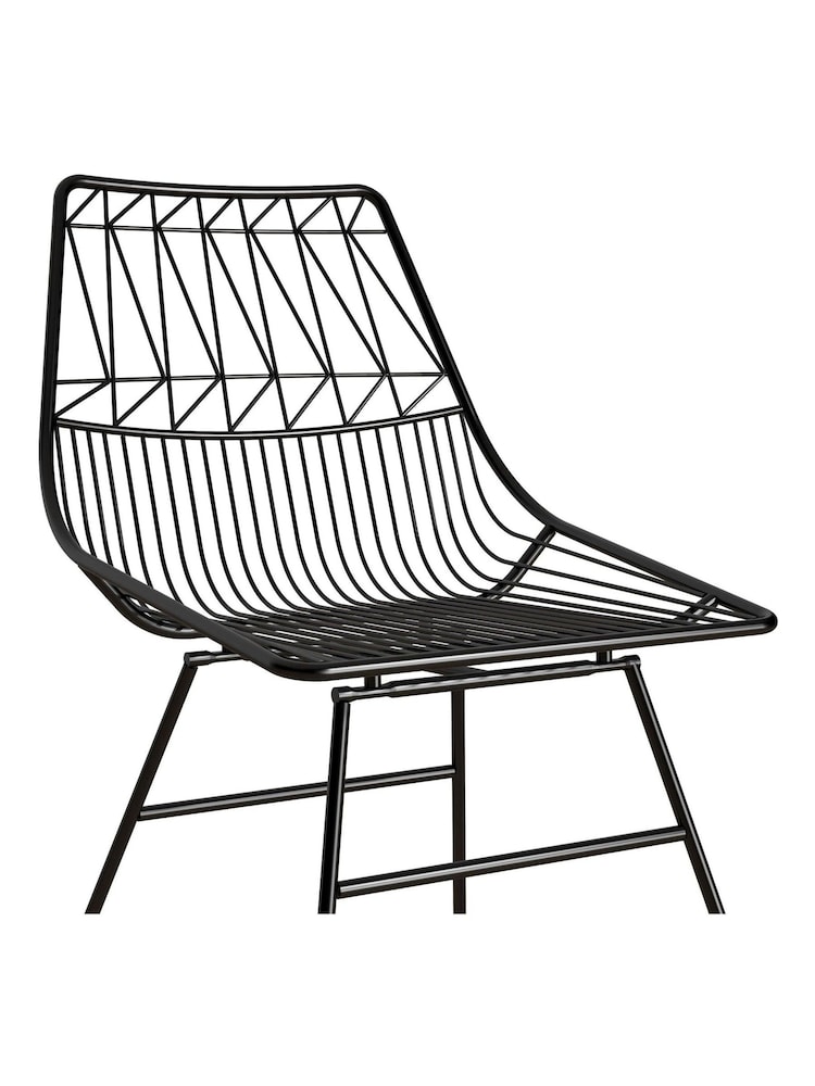 CosmoLiving Black Astrid Wire Metal Dining Chair - Image 4 of 4