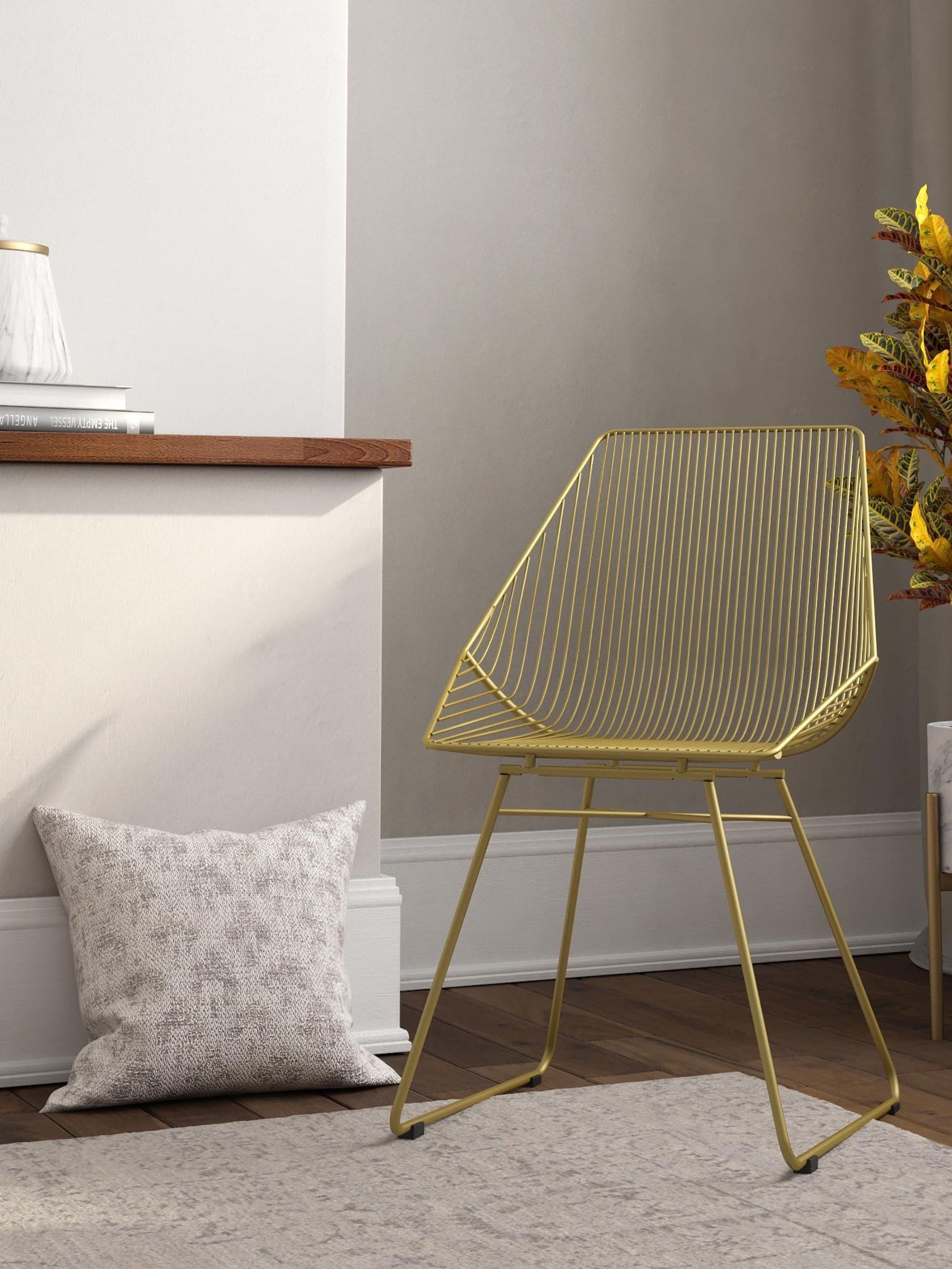 Dorel - Ellis Accent Chair - Industrial Metal - Gold - Image 2