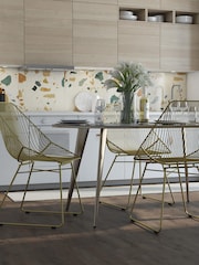 CosmoLiving Gold Ellis Lightweight Dining Chair - Image 4 of 4