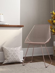 CosmoLiving Blush Pink Ellis Lightweight Dining Chair - Image 1 of 4