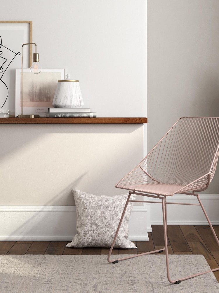 CosmoLiving Blush Pink Ellis Lightweight Dining Chair - Image 2 of 4