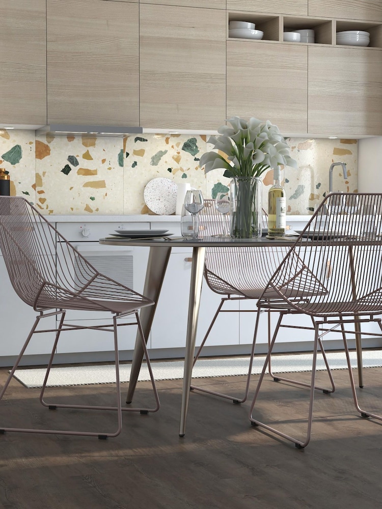 CosmoLiving Blush Pink Ellis Lightweight Dining Chair - Image 4 of 4