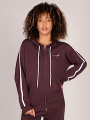 Pineapple Brown Stripe Panel Zip Hoodie - Image 1 of 5