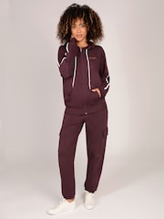 Pineapple Brown Stripe Panel Zip Hoodie - Image 2 of 5