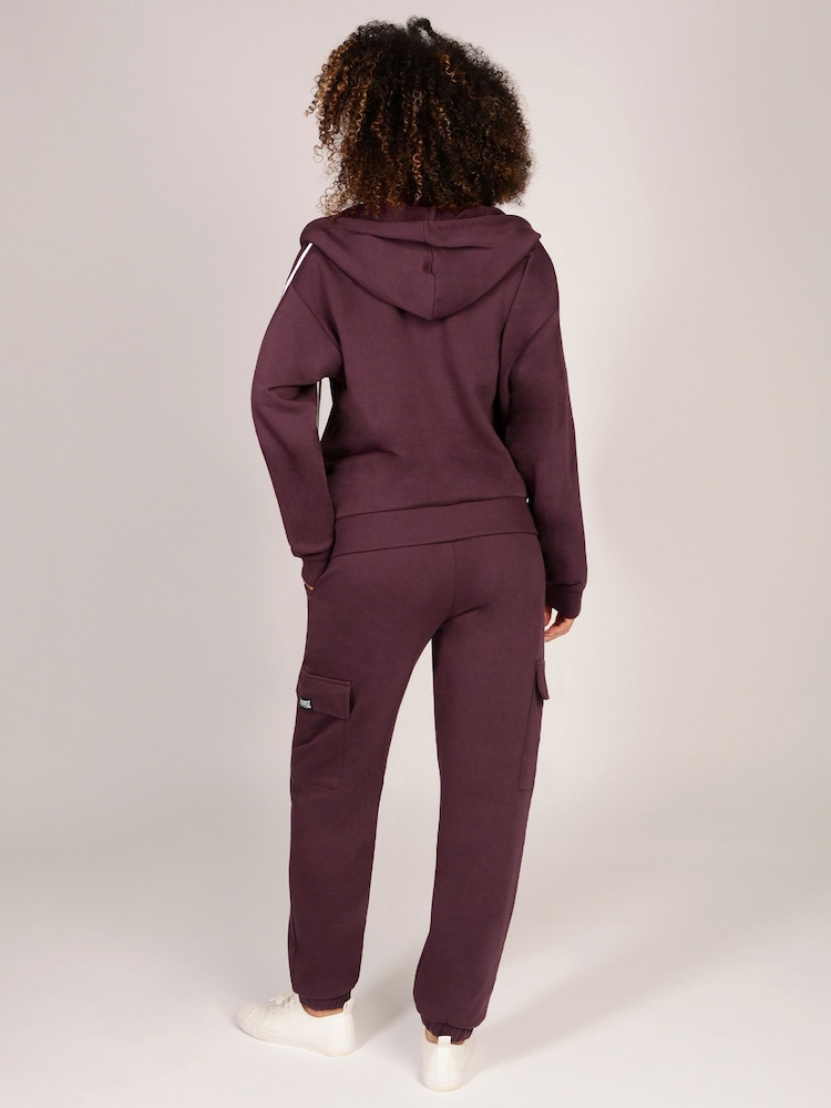 Pineapple Brown Stripe Panel Zip Hoodie - Image 5 of 5 Pineapple Brown Stripe Panel Zip Hoodie - Image 5 of 5