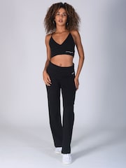 Pineapple Black Petite Fold Waistband Jersey Trousers - Image 2 of 6