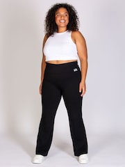Pineapple Black Petite Fold Waistband Jersey Trousers - Image 3 of 6