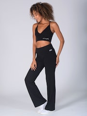 Pineapple Black Petite Fold Waistband Jersey Trousers - Image 4 of 6