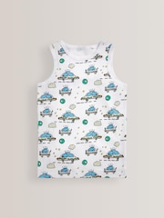 Rdeča-modra s potiskom nujnih vozil - 100% Cotton'to header majica brez rokavov 5 Pack (1,5-16let) - Slika 6 iz 8