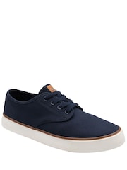 Dunlop Blue Lace Up Canvas Shoes - Image 1 of 4