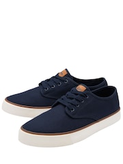 Dunlop Blue Lace Up Canvas Shoes - Image 3 of 4
