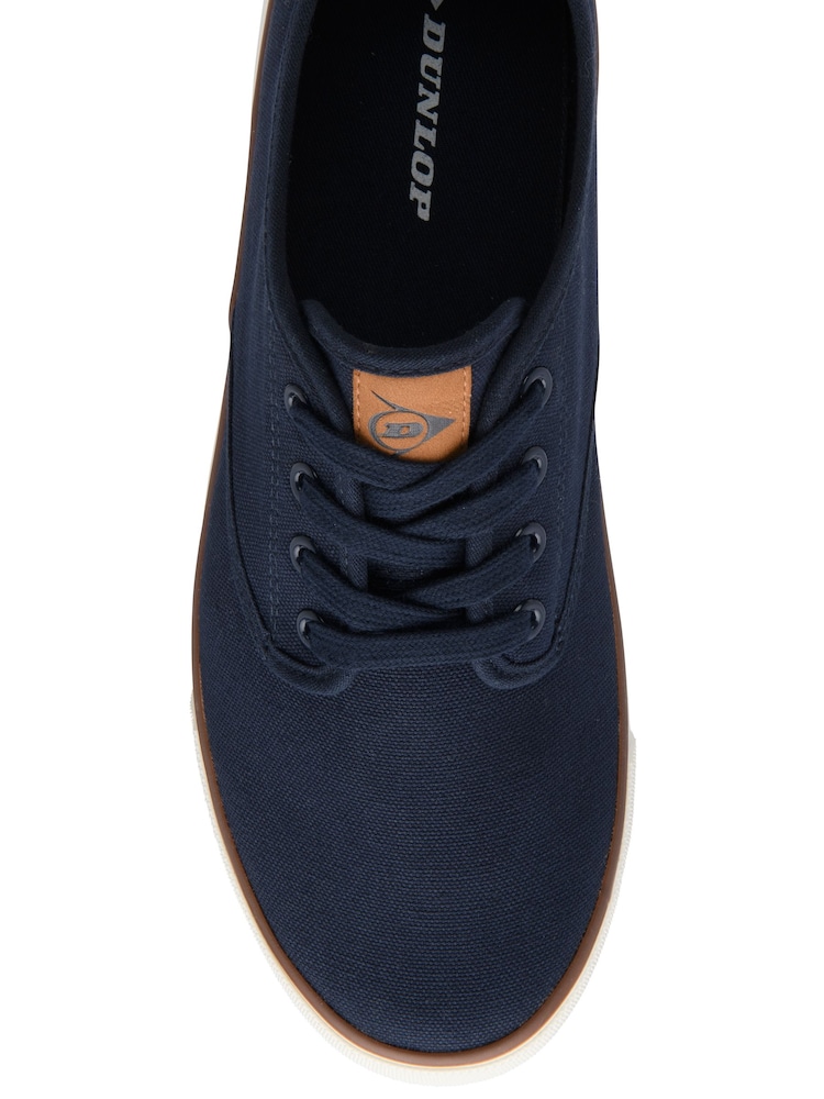 Dunlop Blue Lace Up Canvas Shoes - Image 4 of 4