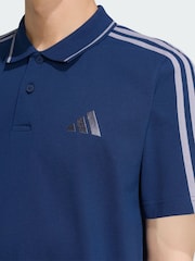 adidas Essentials 3-Stripes Pique Polo Shirt - Attēls 4 no 5