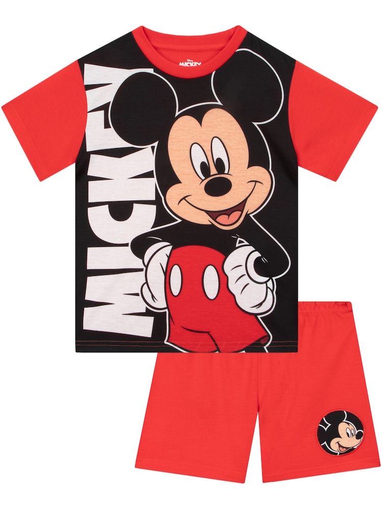 Character Red Mickey Mouse Short Pyjamas - Image 1 of 11 Character Red Mickey Mouse Short Pyjamas - Image 1 of 11