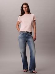 Calvin Klein Pink Woven Label T-Shirt - Image 1 of 1