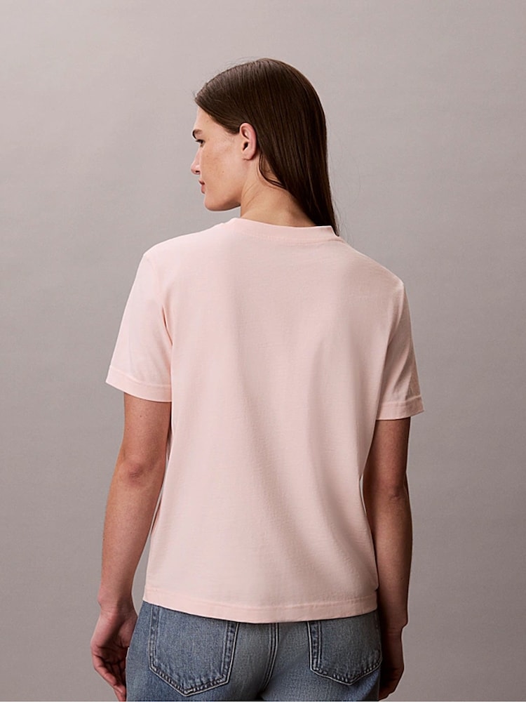 Rosa - Calvin Klein Woven Label T-Shirt - Imagen 2 de 6