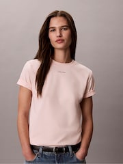 Rosa - Calvin Klein Woven Label T-Shirt - Imagen 3 de 6