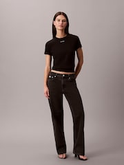 Noir - T-shirt Calvin Klein Label tissé - Image 1 de 5