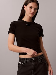 Noir - T-shirt Calvin Klein Label tissé - Image 5 de 5