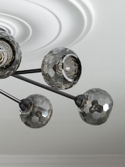 Pewter Grey Dallas 8 Light Flush Fitting Ceiling Light - Image 5 of 8
