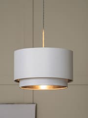 White Rico 2 Tier Easy Fit Lamp Shade - Image 1 of 6