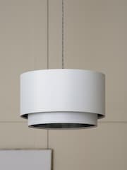 White Rico 2 Tier Easy Fit Lamp Shade - Image 2 of 6