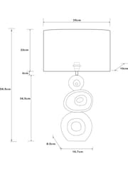 Grey Piedra Table Lamp - Image 4 of 8