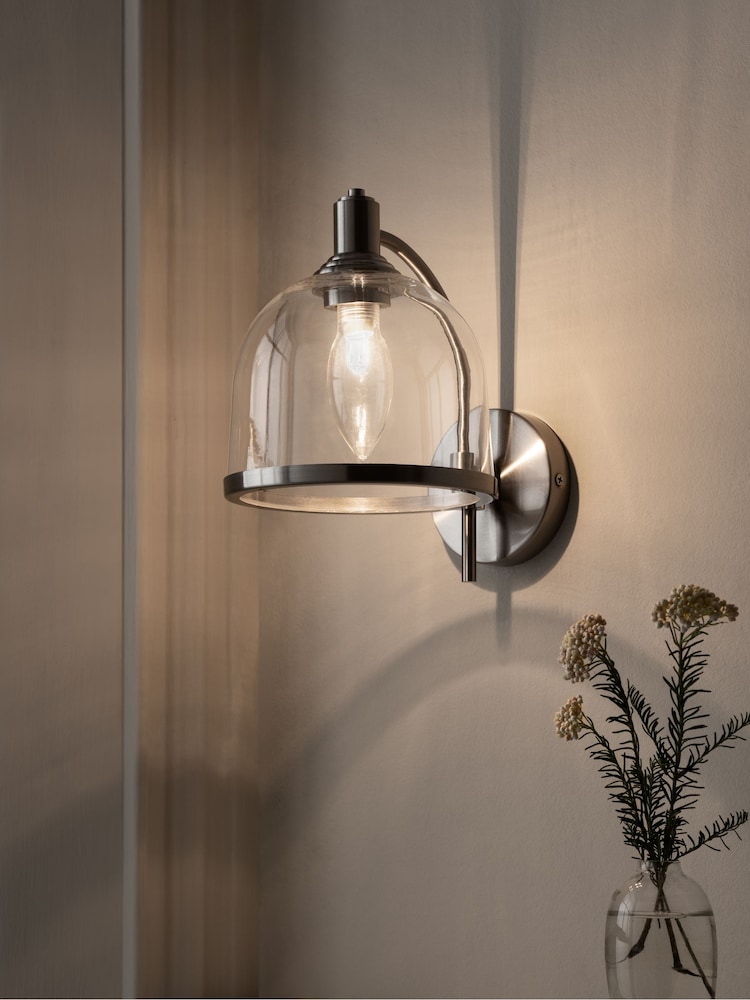 Brushed Chrome Blisworth Outdoor And Indoor (Including Bathroom) Wall Light - Image 1 of 4